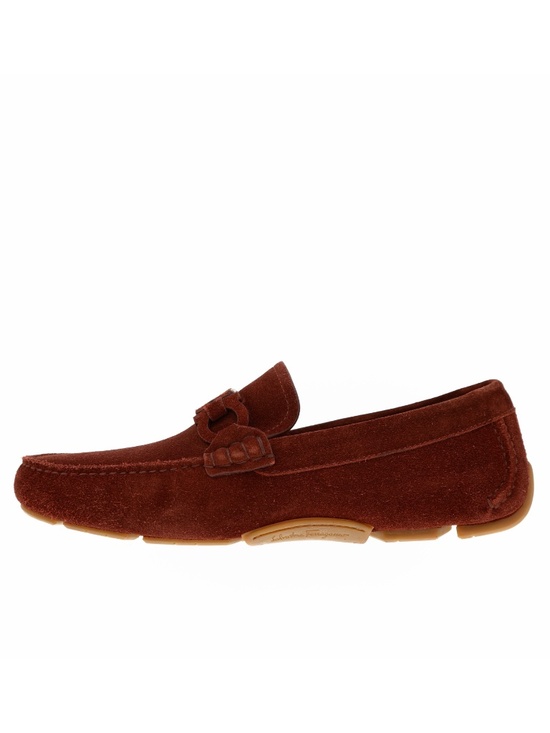 Salvatore Ferragamo Byte Loafers Burgundy Suede Leather Size 9 US New